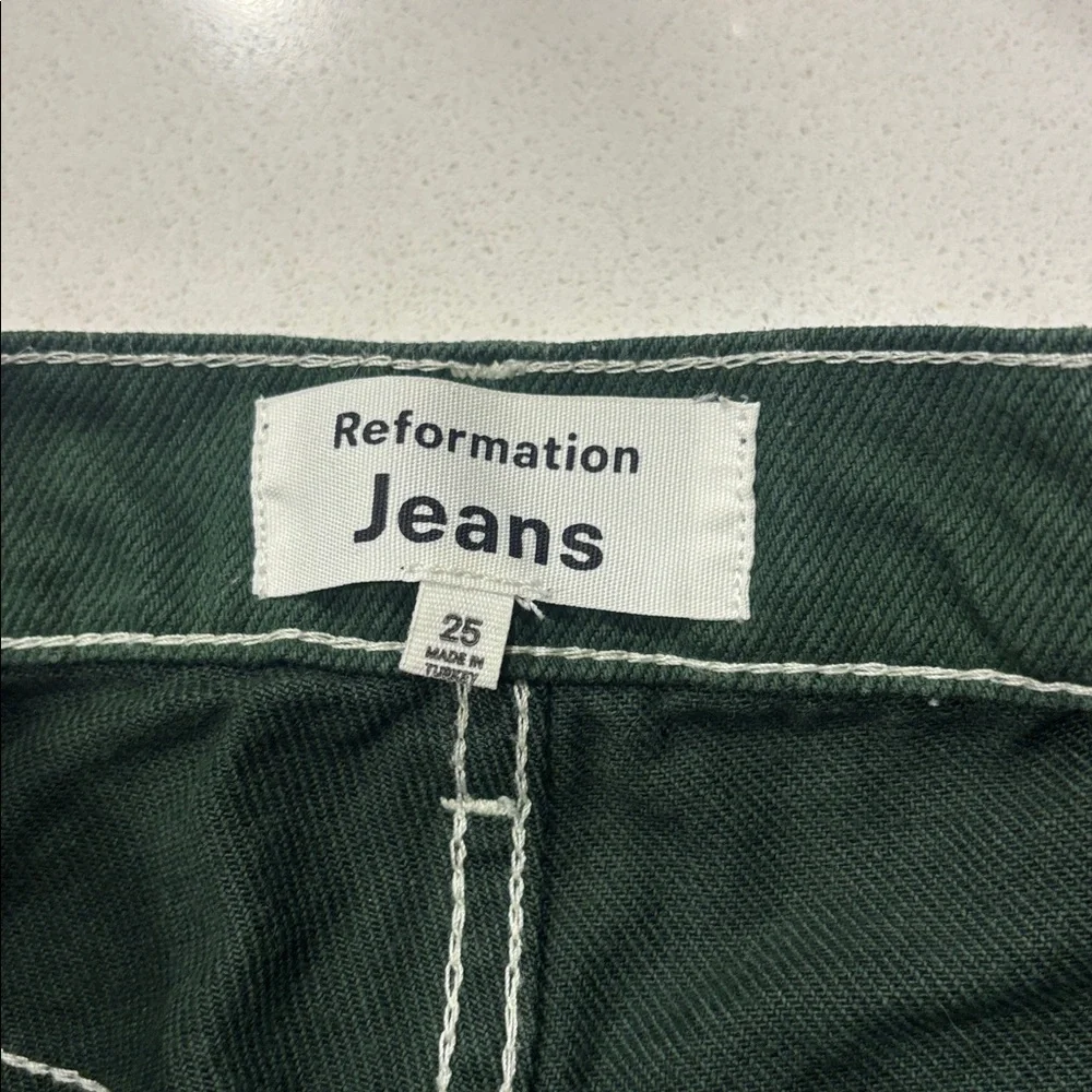 Reformation Cowboy Straight Jeans Emerald Size 25 - Picture 4 of 4